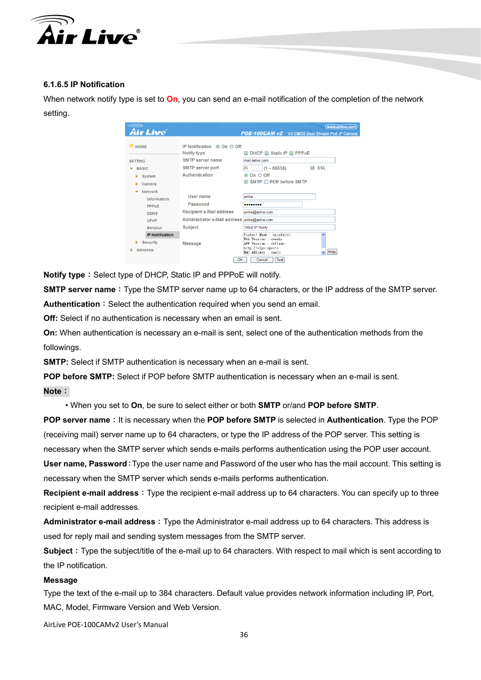 AirLive POE-100CAMv2 User Manual | Page 37 / 138