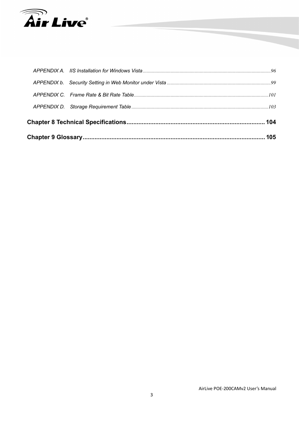 AirLive POE-200CAMv2 User Manual | Page 4 / 117