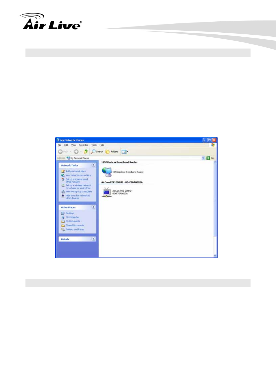 2 using upnp of windows® xp or vista, 3 install the device behind a nat router, Using upnp of windows® xp or vista | Install the device behind a nat router | AirLive POE-200HD User Manual | Page 14 / 81