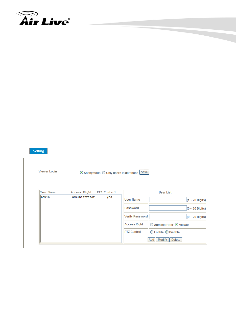 7 e-mail : setup e-mail configuration, 6 user, 7 e-mail | AirLive POE-200HD User Manual | Page 44 / 81