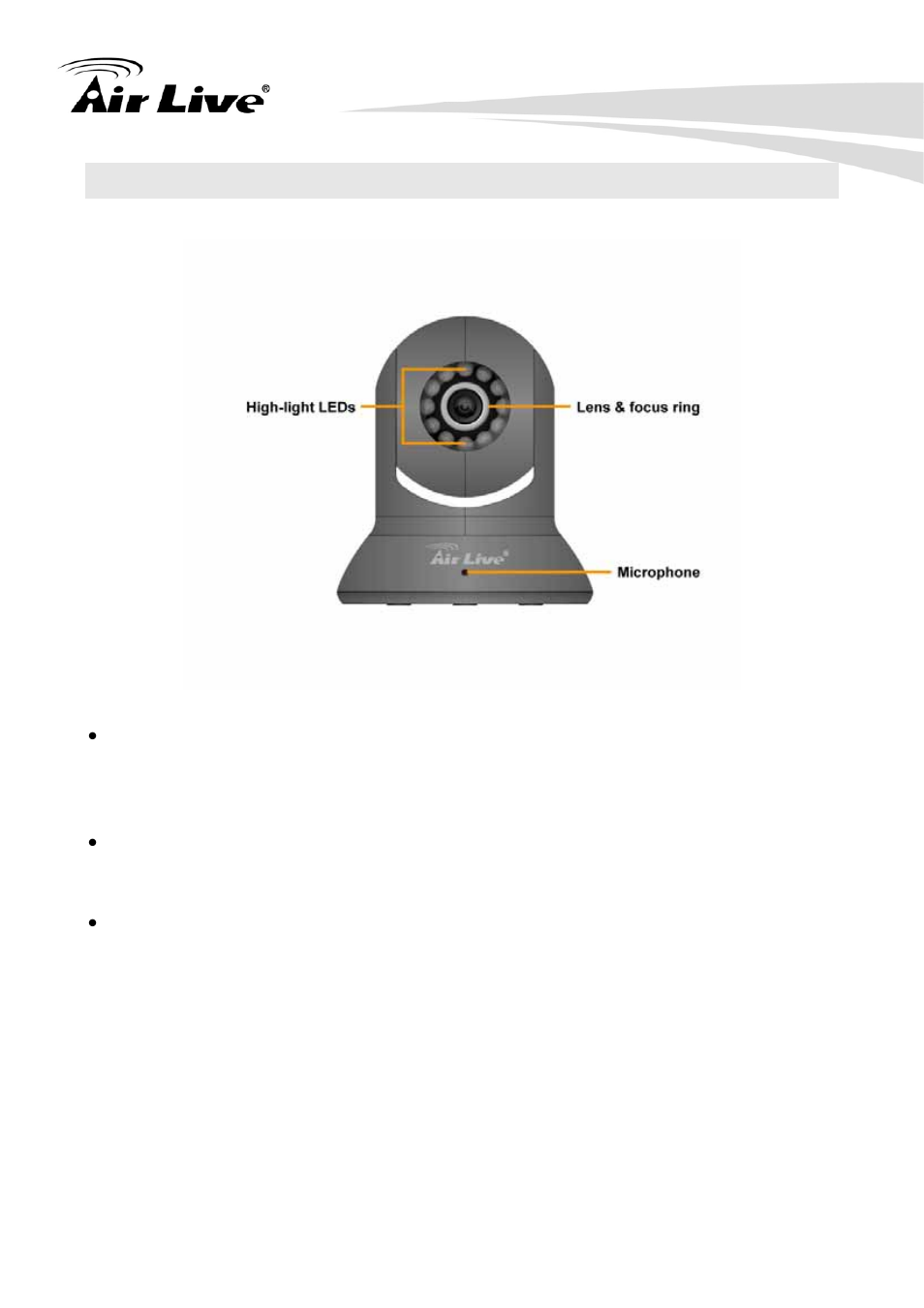 3 physical description, Front view | AirLive PoE-2600HD User Manual | Page 10 / 112