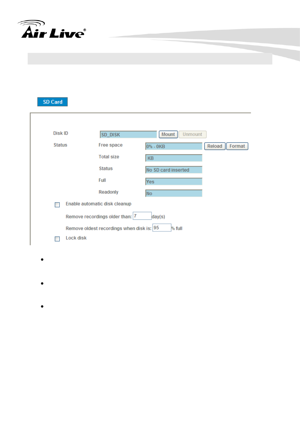 9 storage: status and configuration of sd card | AirLive PoE-2600HD User Manual | Page 74 / 112