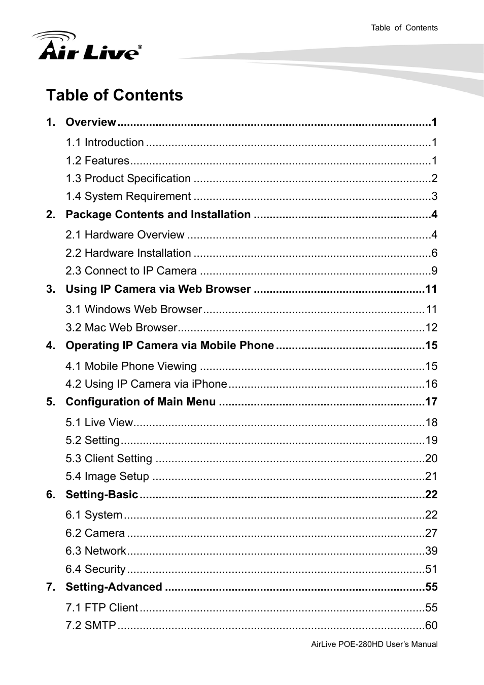 AirLive POE-280HD User Manual | Page 4 / 99