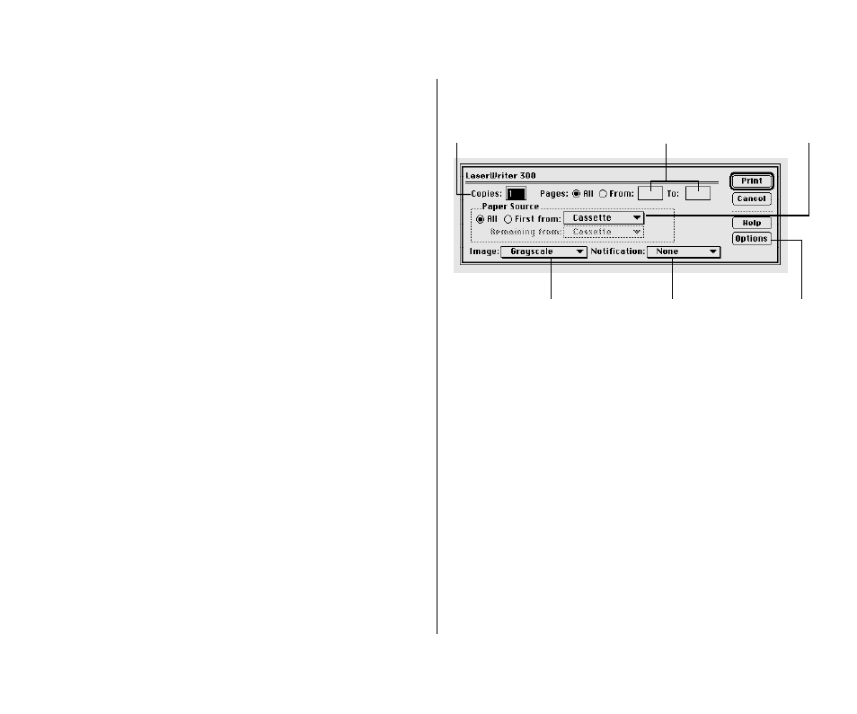 Printing a document 19, Printing a document | Apple Personal LaserWriter300 User Manual | Page 27 / 55