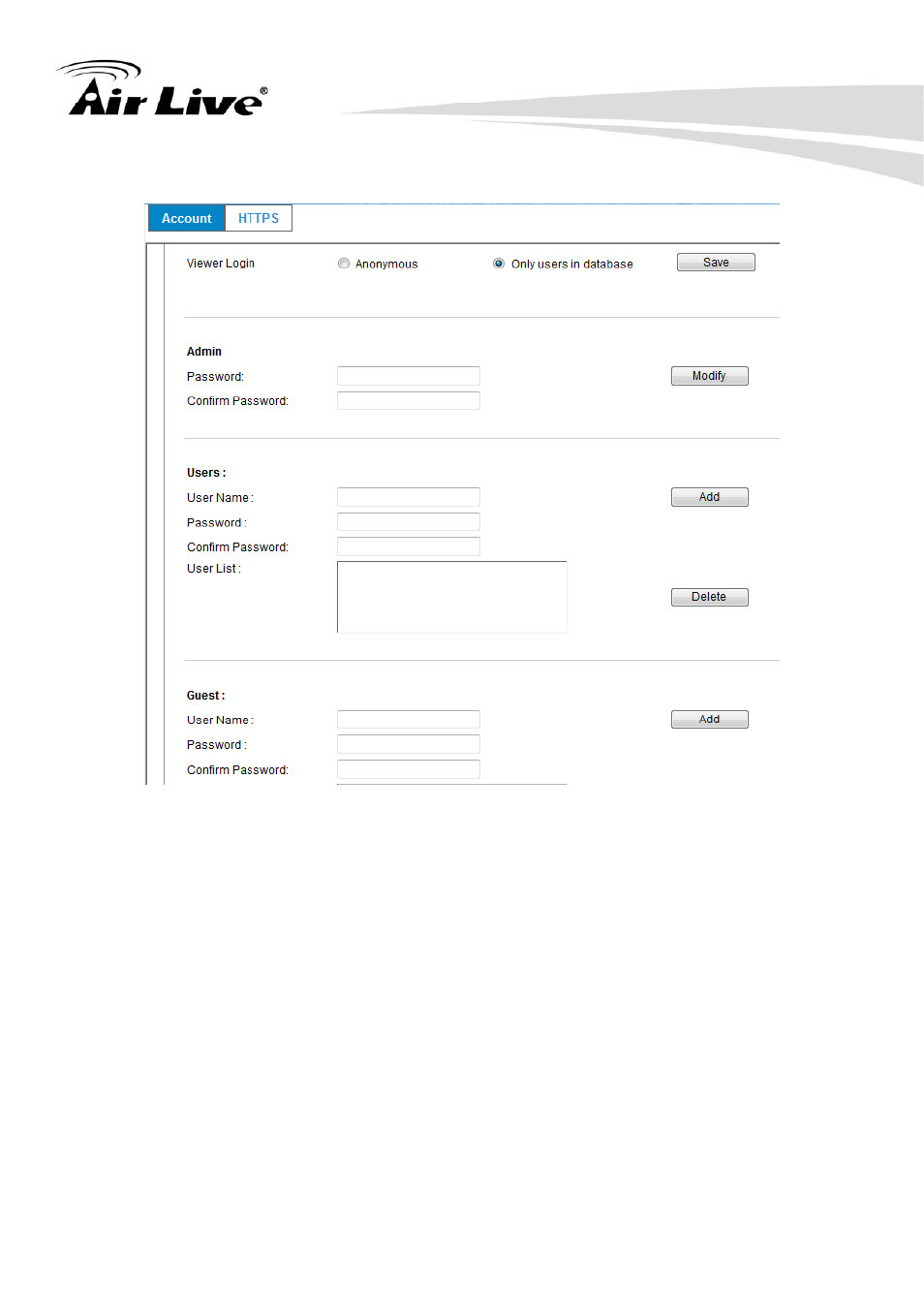 1 account | AirLive POE-5010HD User Manual | Page 39 / 77