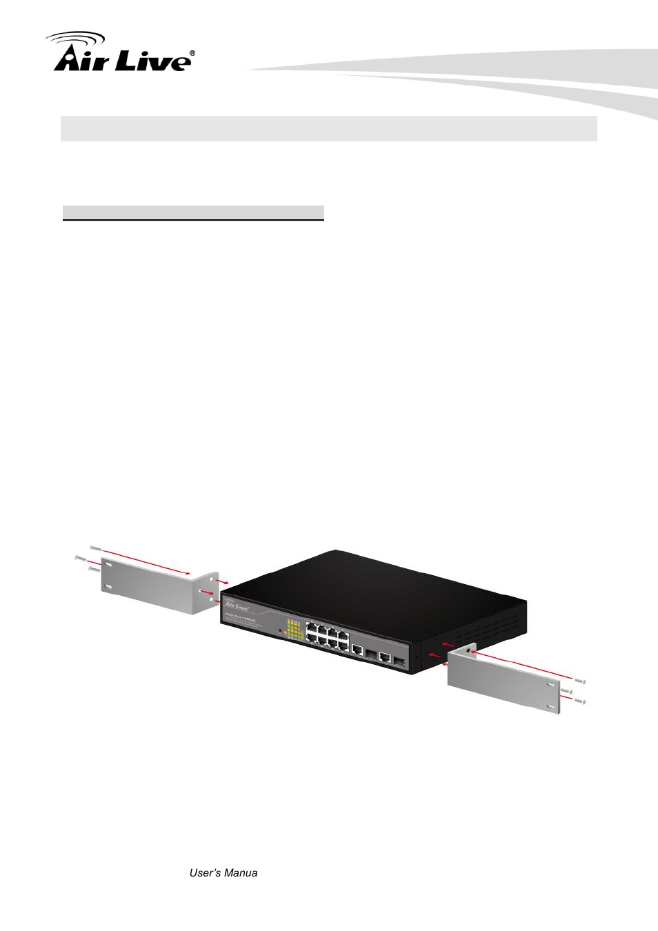 4 rack mounting | AirLive POE-FSH1008AT User Manual | Page 13 / 62