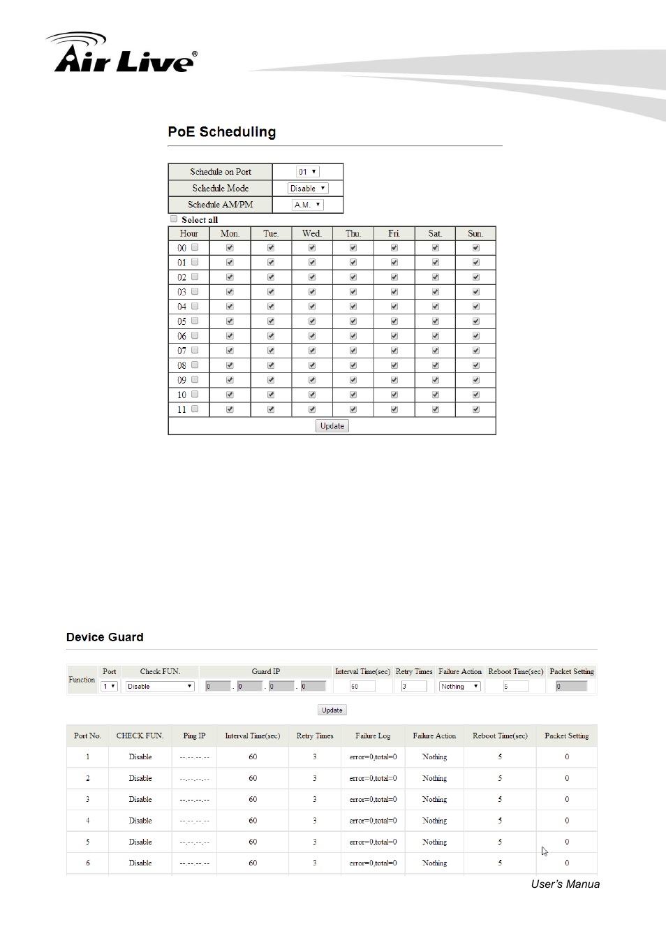 4 device guard | AirLive POE-FSH1008AT User Manual | Page 34 / 62