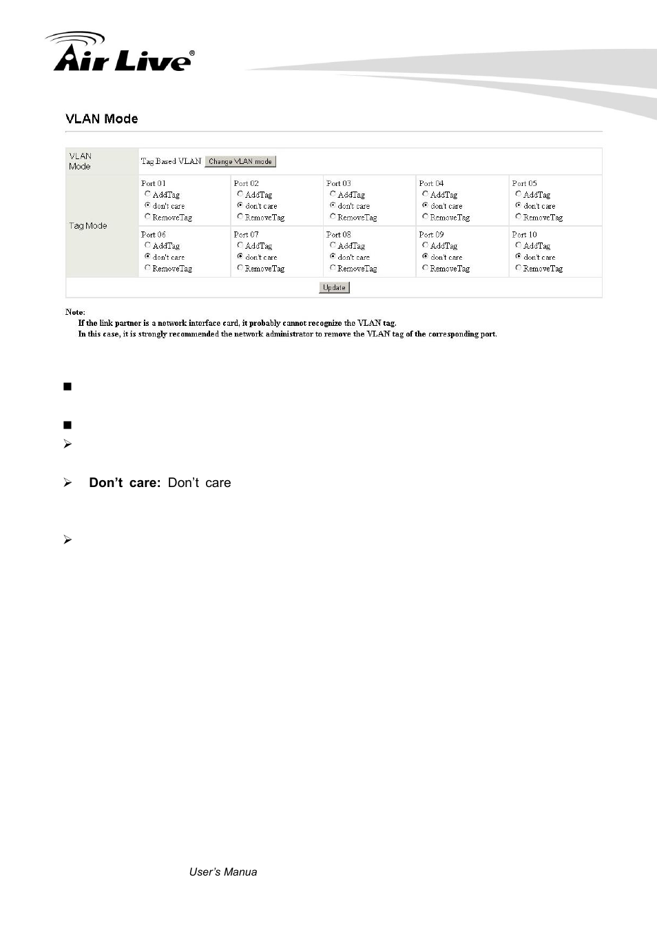 2 vlan member | AirLive POE-FSH1008AT User Manual | Page 37 / 62