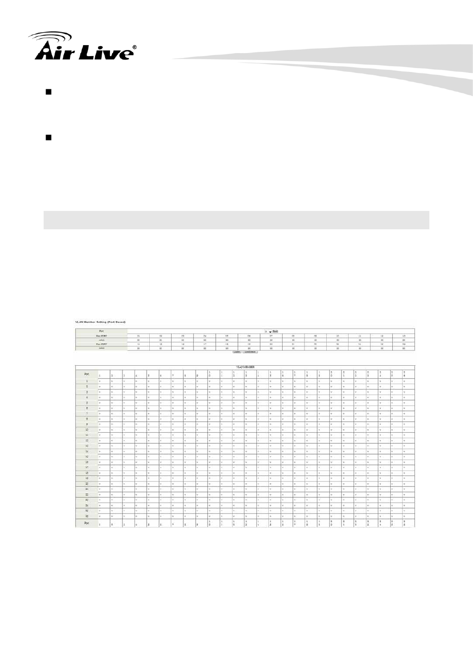 19 vlan member (vlan setting), 9 vlan member (vlan setting) | AirLive POE-FSH2422G-250 User Manual | Page 35 / 51