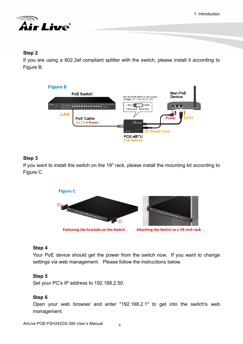 AirLive POE-FSH2422G-390 User Manual | Page 9 / 54