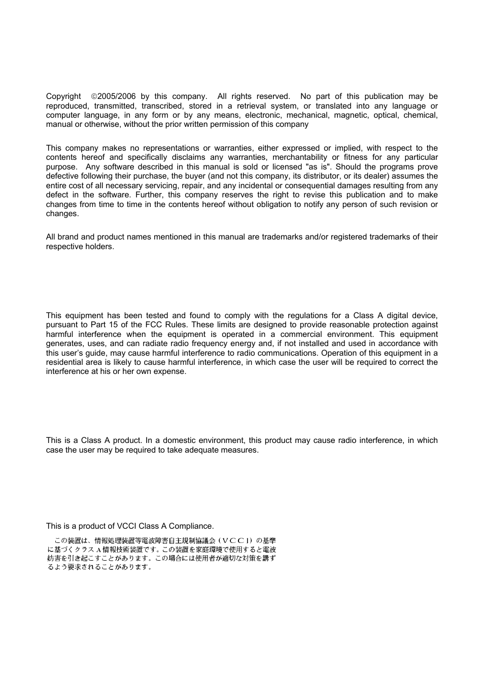 Copyright, Warning, Ce mark warning | Vcci warning | AirLive POE-FSH2442G User Manual | Page 4 / 33