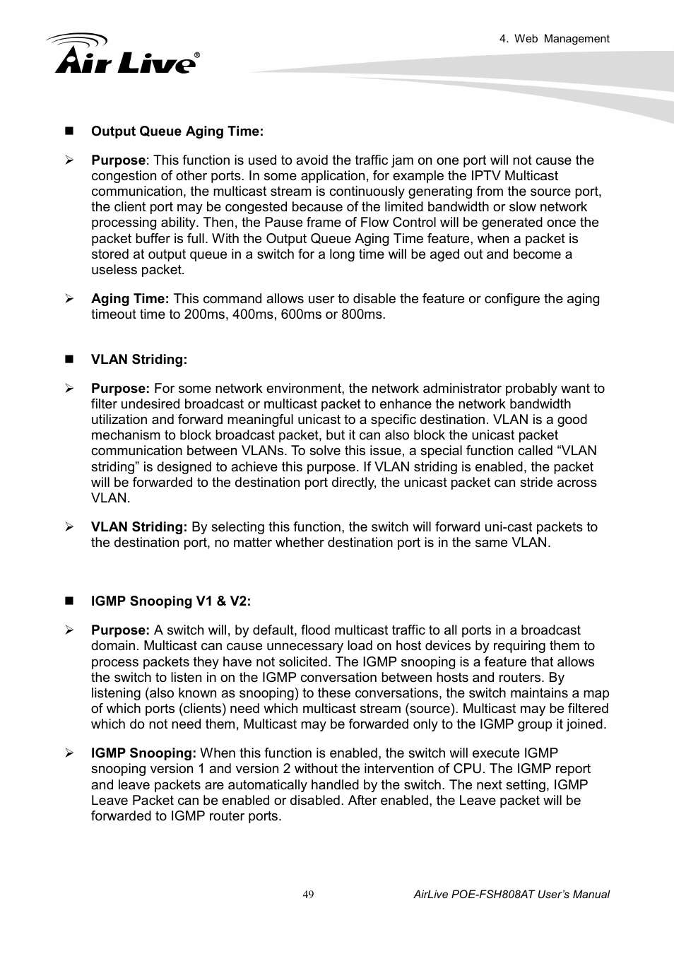 AirLive POE-FSH808AT User Manual | Page 54 / 59