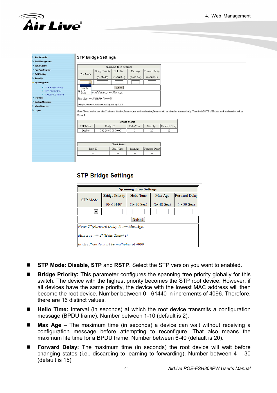 AirLive POE-FSH808PW User Manual | Page 46 / 58