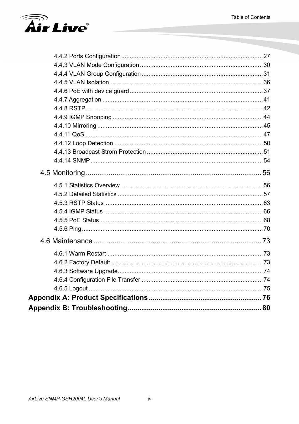 AirLive POE-GSH2004L-370 User Manual | Page 5 / 86