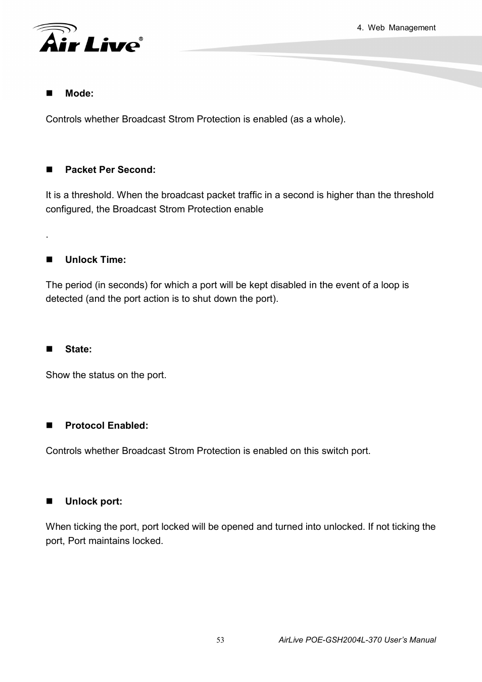 AirLive POE-GSH2004L-370 User Manual | Page 58 / 86