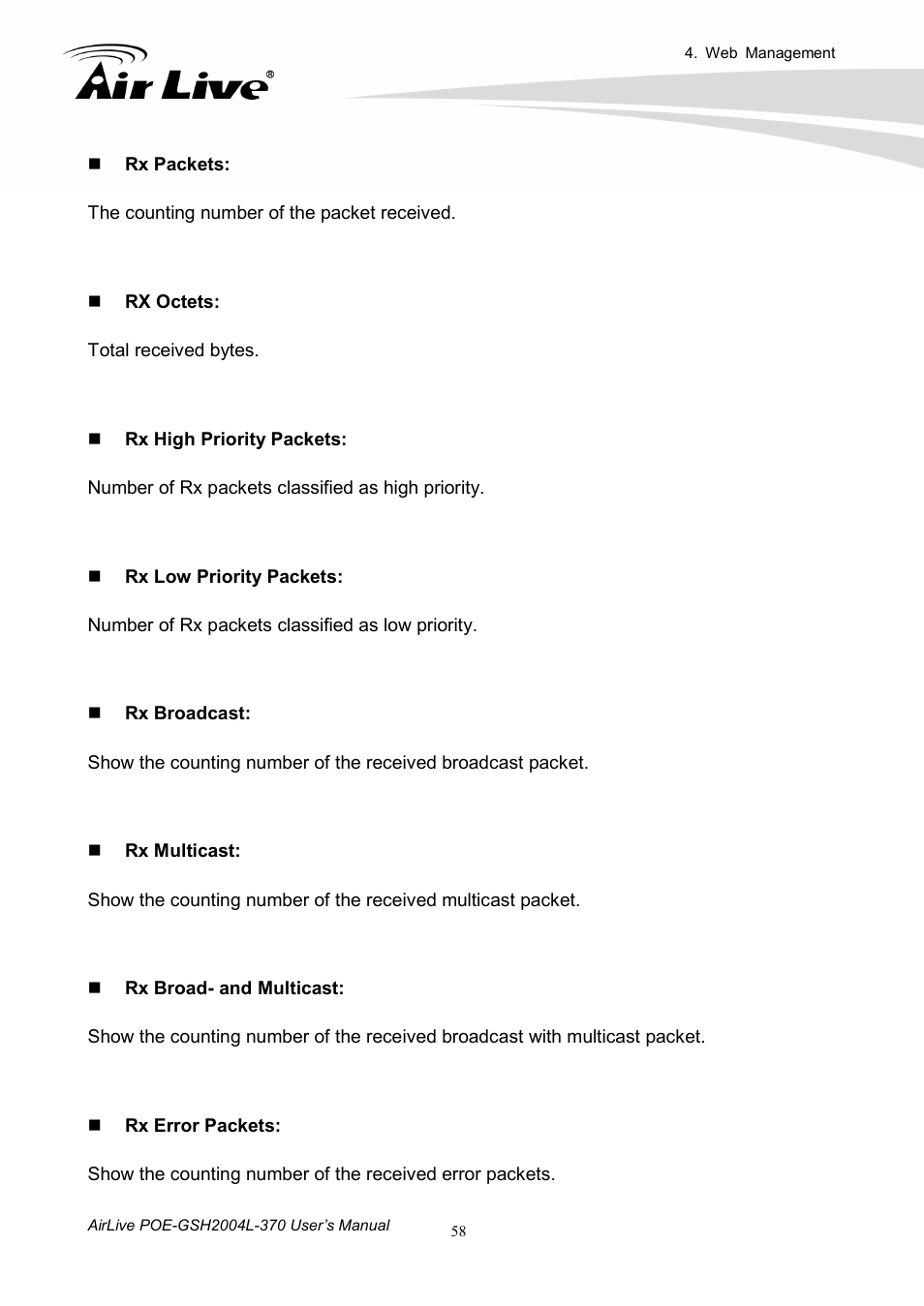 AirLive POE-GSH2004L-370 User Manual | Page 63 / 86