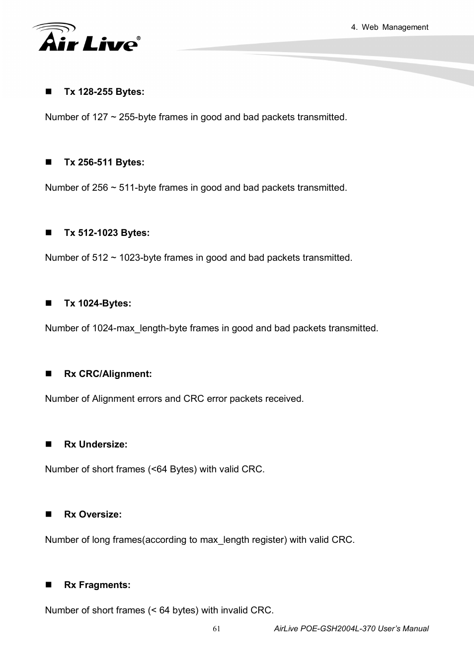 AirLive POE-GSH2004L-370 User Manual | Page 66 / 86