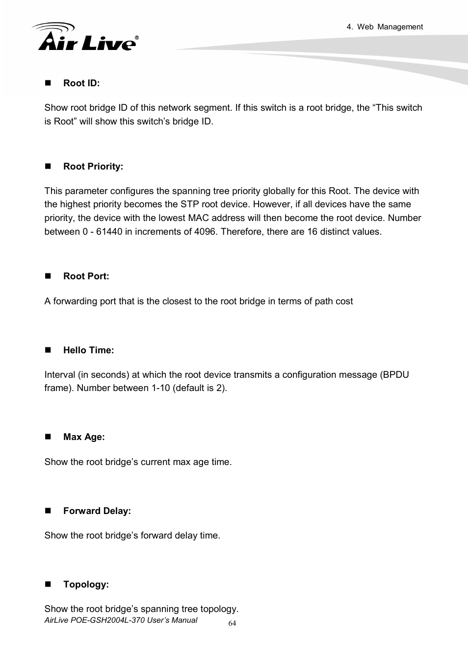 AirLive POE-GSH2004L-370 User Manual | Page 69 / 86