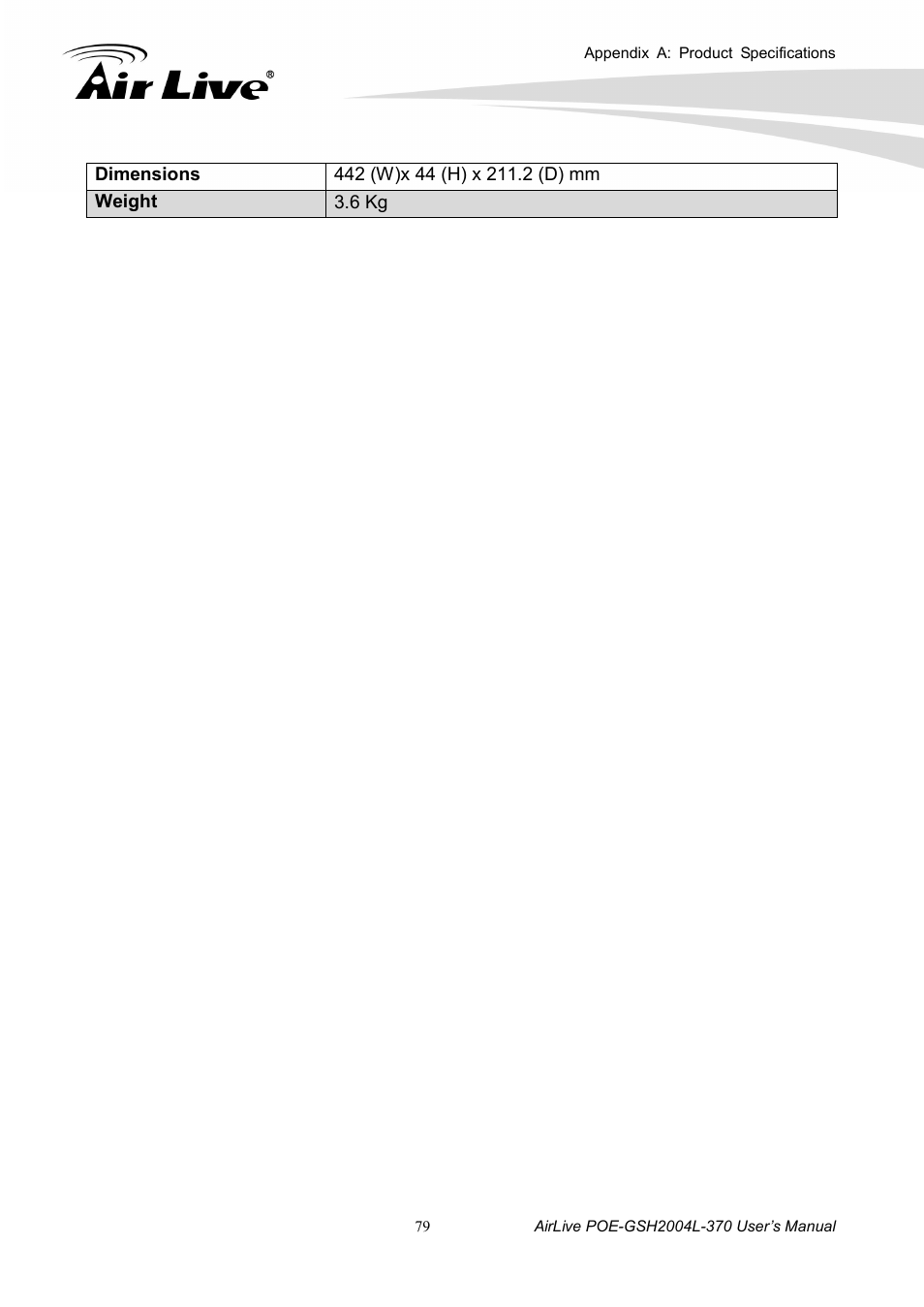 AirLive POE-GSH2004L-370 User Manual | Page 84 / 86