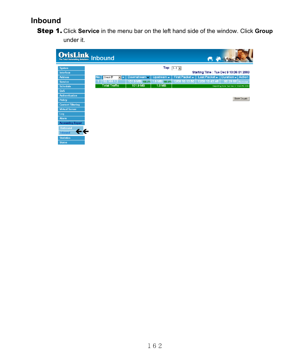 Inbound | AirLive RS-1000 User Manual | Page 167 / 197