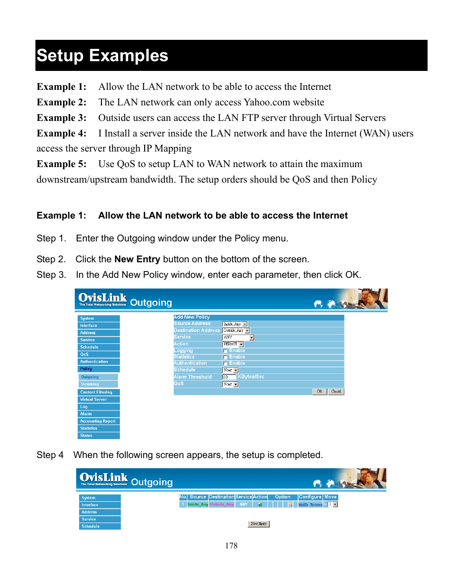 Setup examples | AirLive RS-1000 User Manual | Page 183 / 197