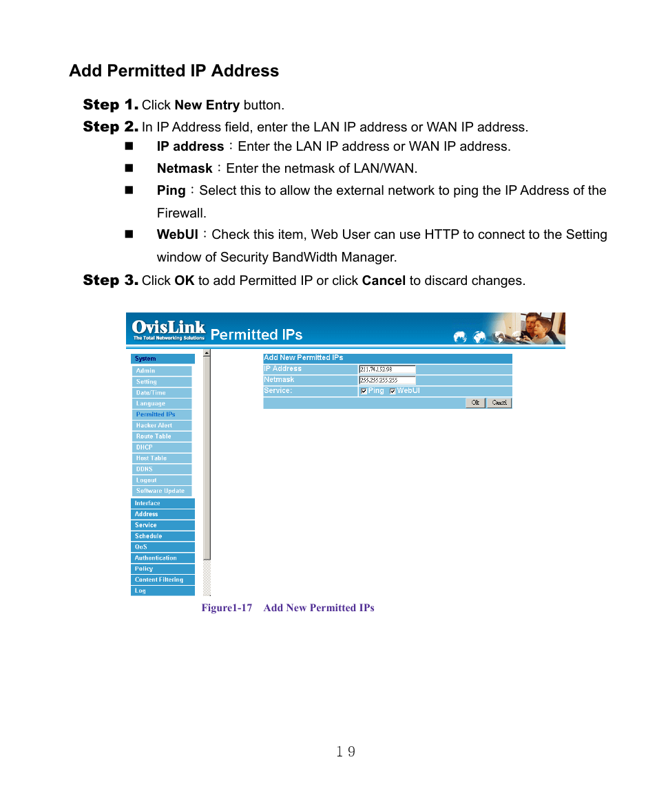 Add permitted ip address | AirLive RS-1000 User Manual | Page 24 / 197