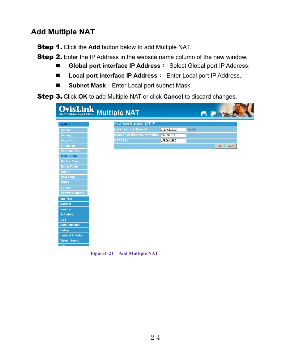 Add multiple nat | AirLive RS-1000 User Manual | Page 29 / 197