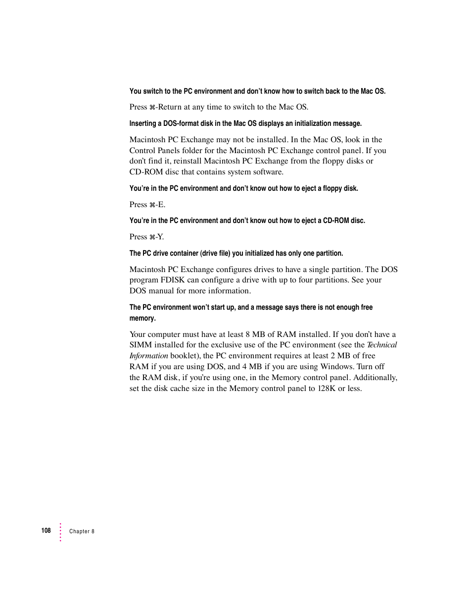Apple Mac Performa 640 series User Manual | Page 116 / 196