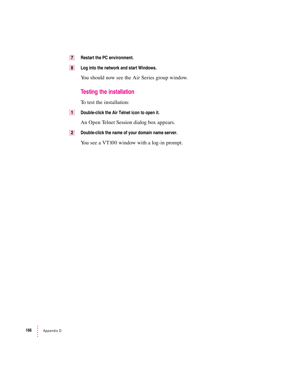 Testing the installation | Apple Mac Performa 640 series User Manual | Page 174 / 196