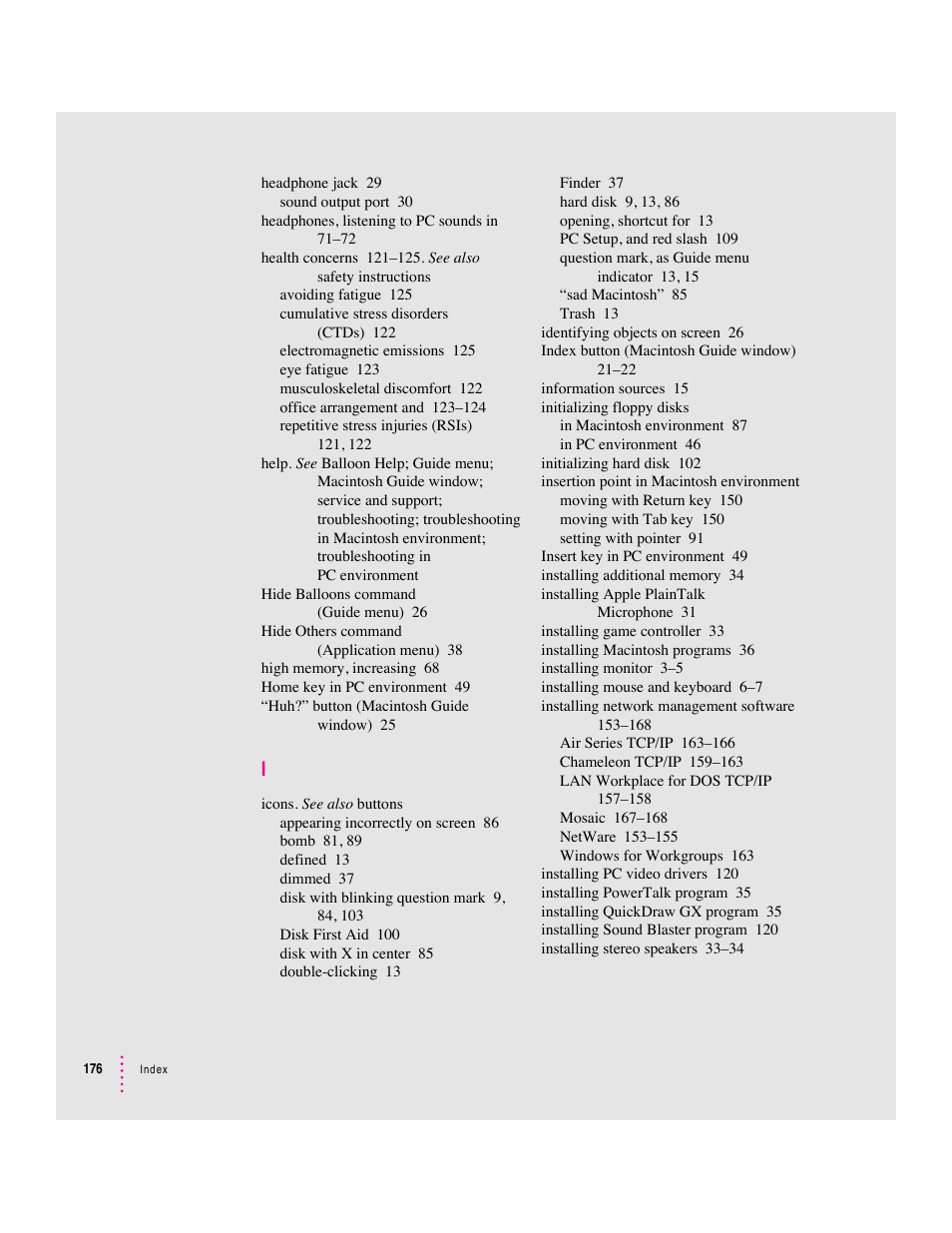 Apple Mac Performa 640 series User Manual | Page 184 / 196