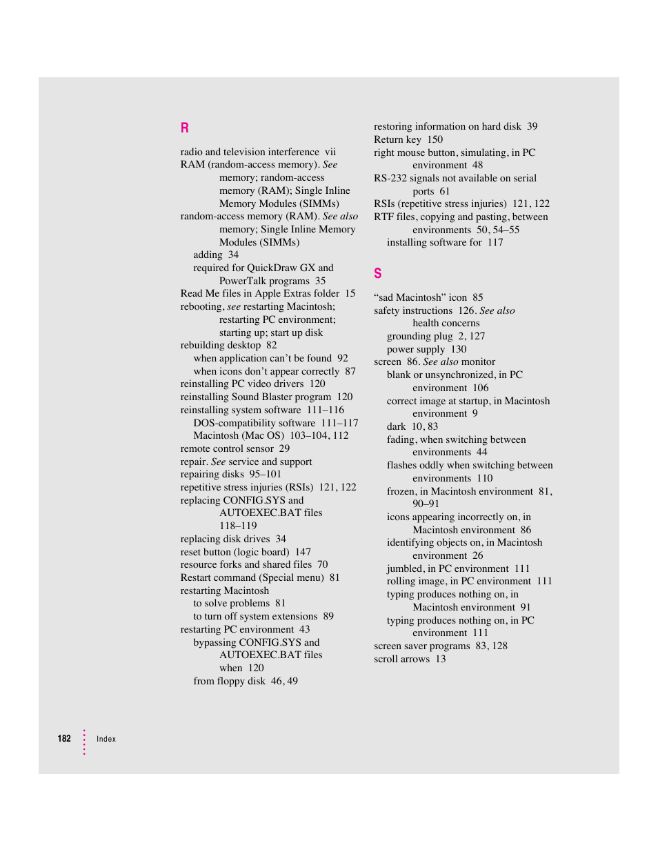 Apple Mac Performa 640 series User Manual | Page 190 / 196