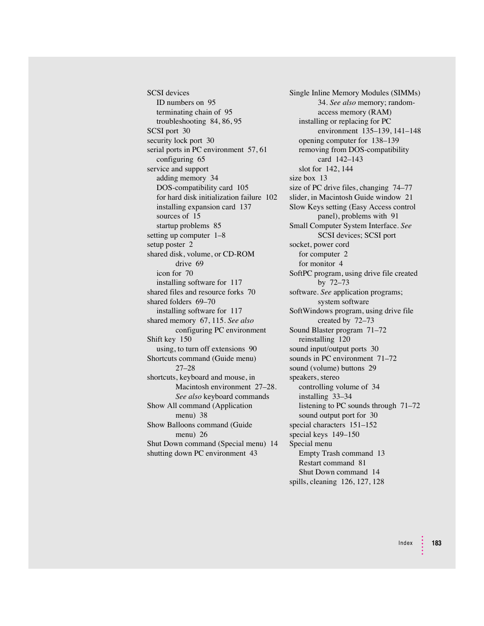 Apple Mac Performa 640 series User Manual | Page 191 / 196