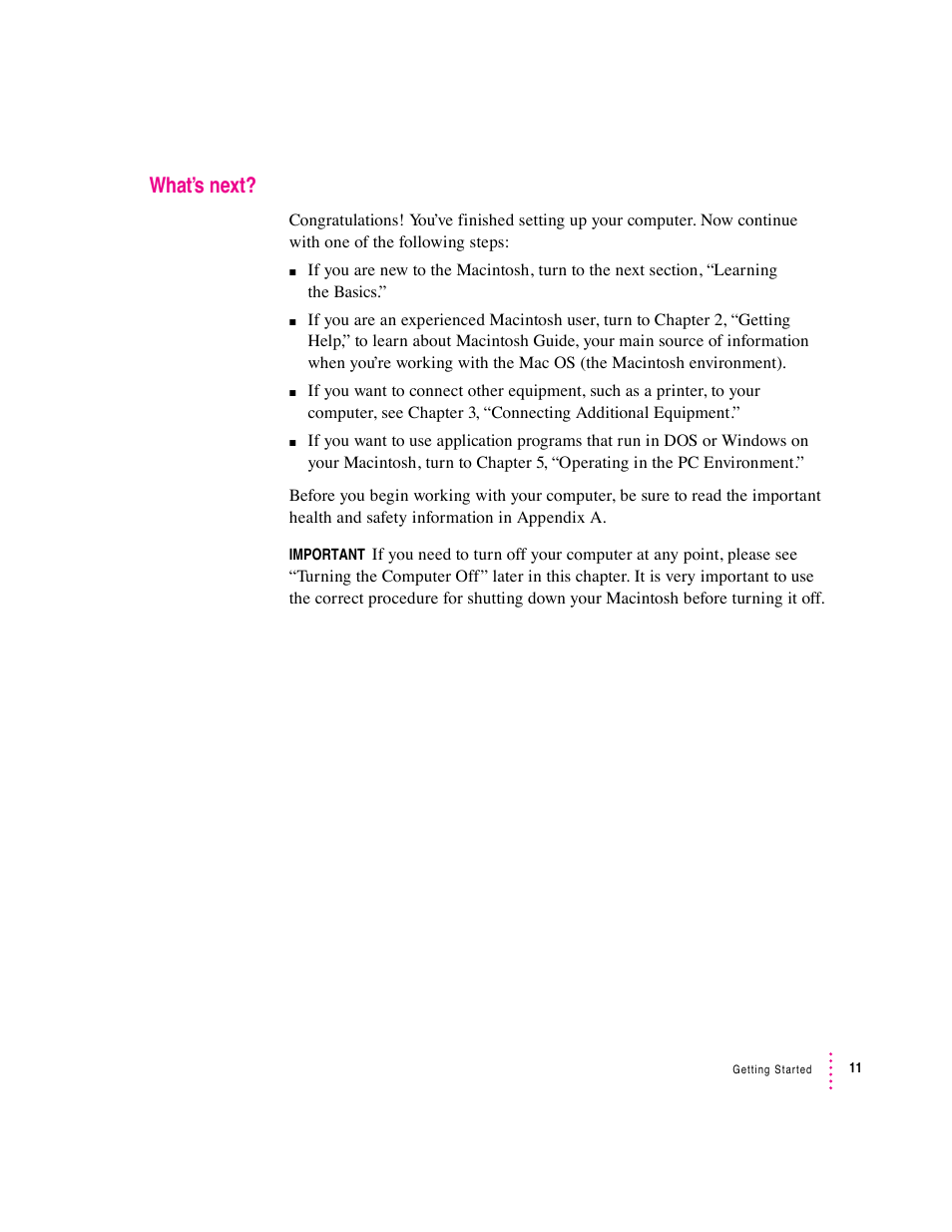 What’s next | Apple Mac Performa 640 series User Manual | Page 22 / 196
