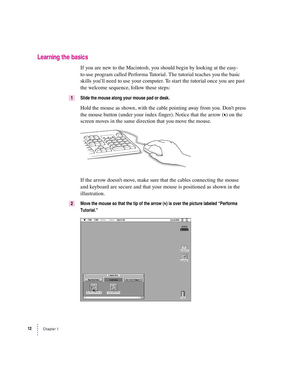 Learning the basics | Apple Mac Performa 640 series User Manual | Page 23 / 196
