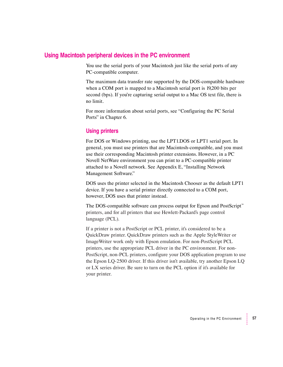 Using printers | Apple Mac Performa 640 series User Manual | Page 66 / 196