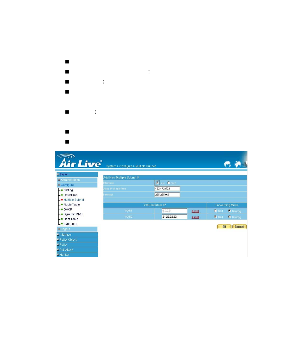 Adding multiple subnet | AirLive RS-1200 User Manual | Page 24 / 234