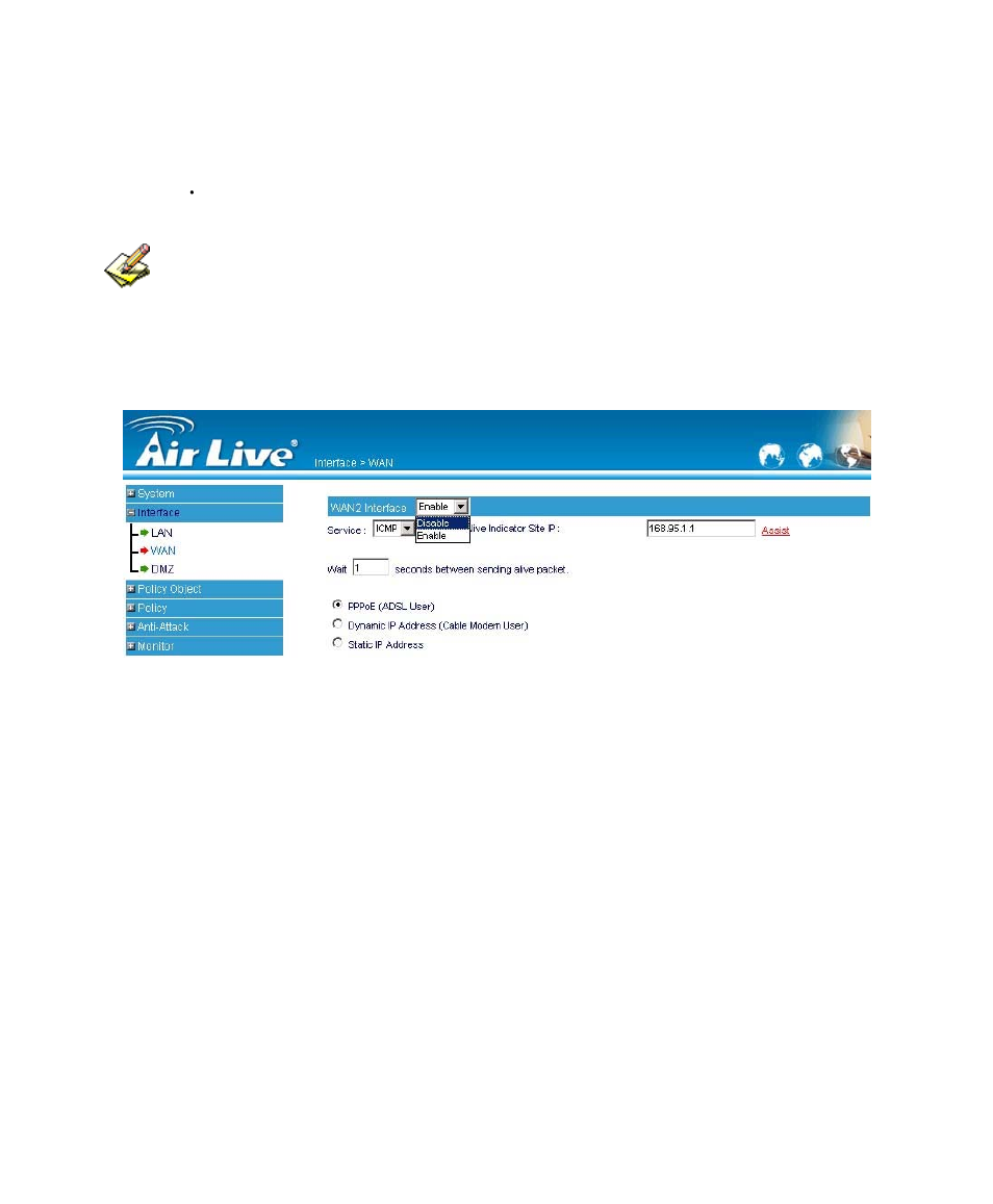 Setting wan interface address | AirLive RS-1200 User Manual | Page 42 / 234