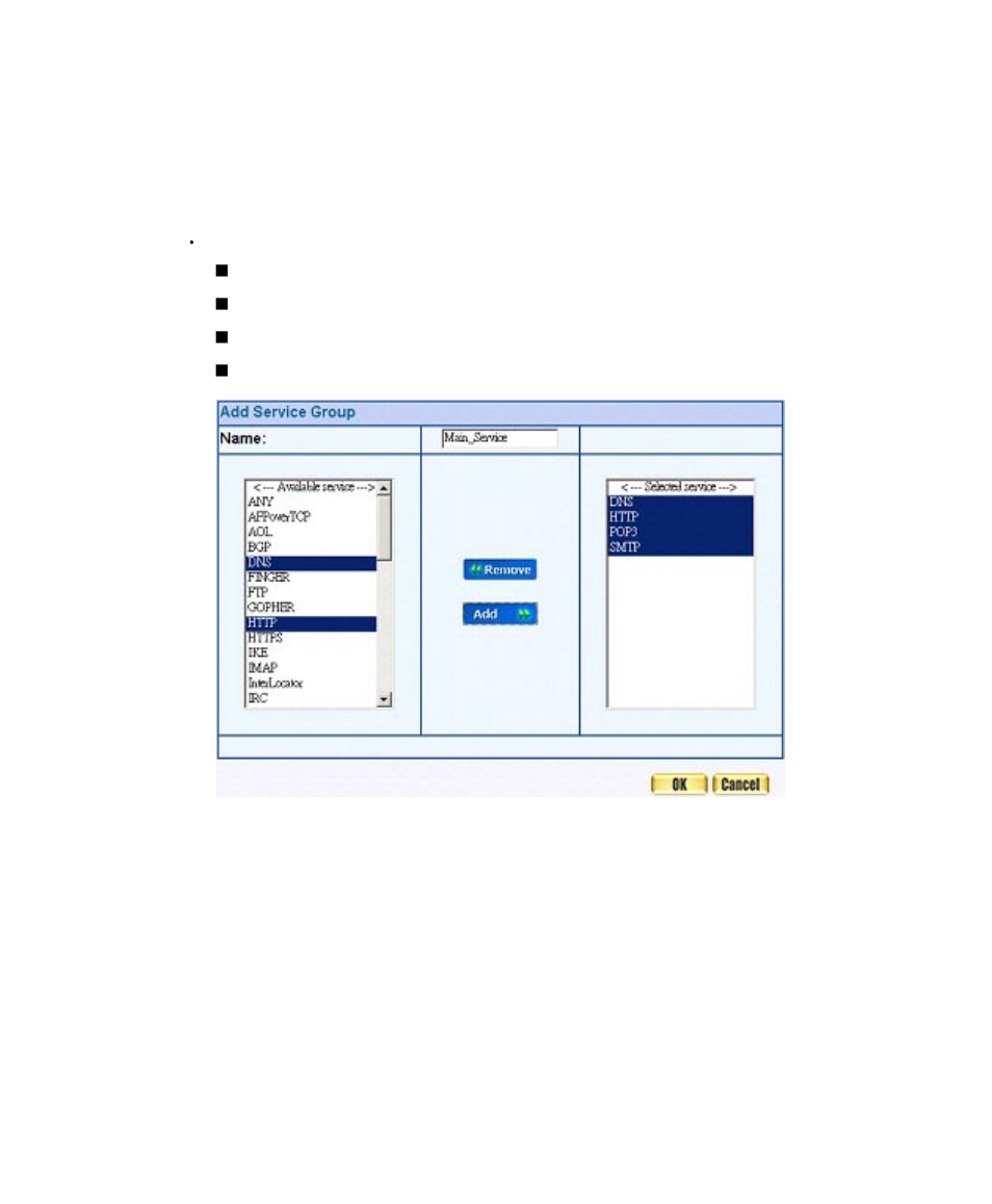 Setting serivce group | AirLive RS-1200 User Manual | Page 69 / 234