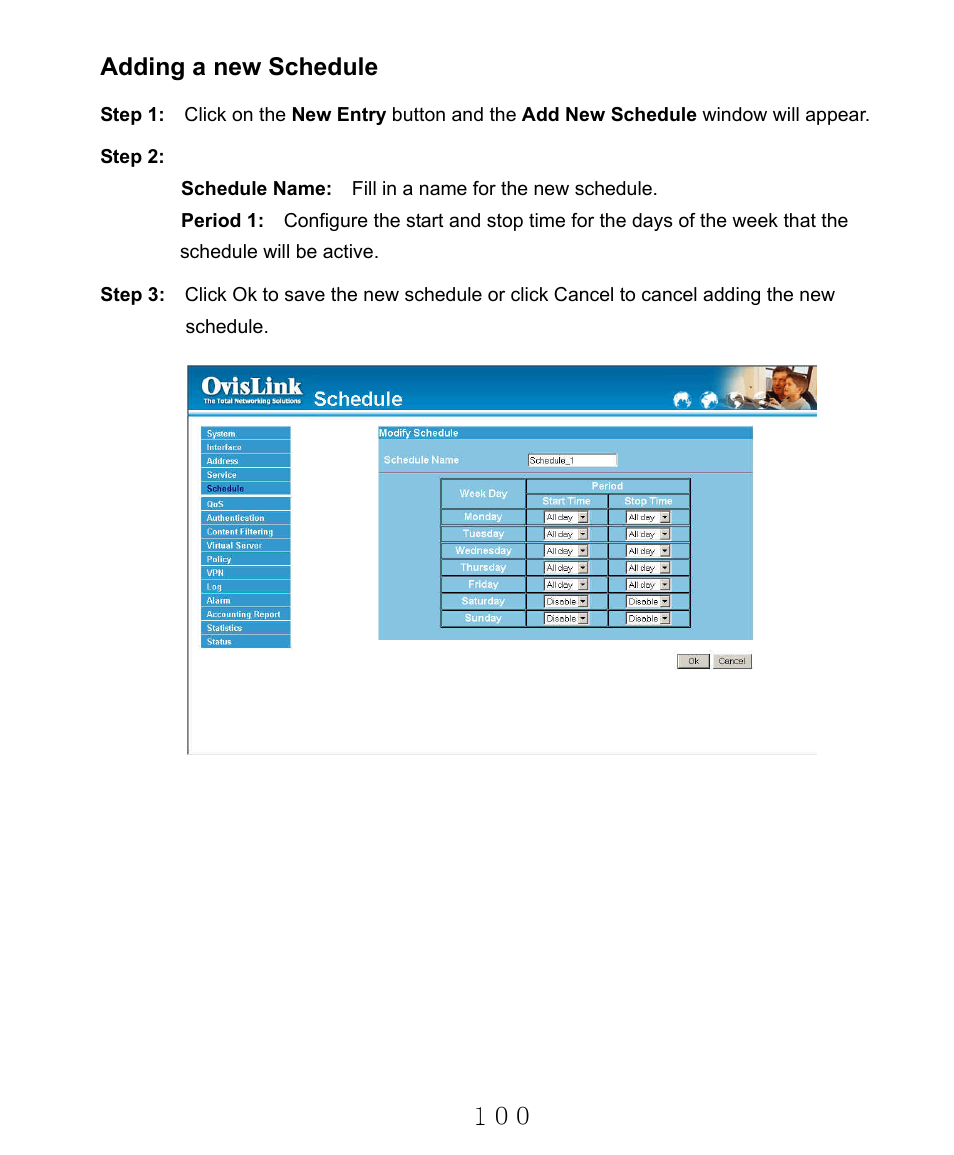 Adding a new schedule | AirLive RS-2000 User Manual | Page 101 / 363