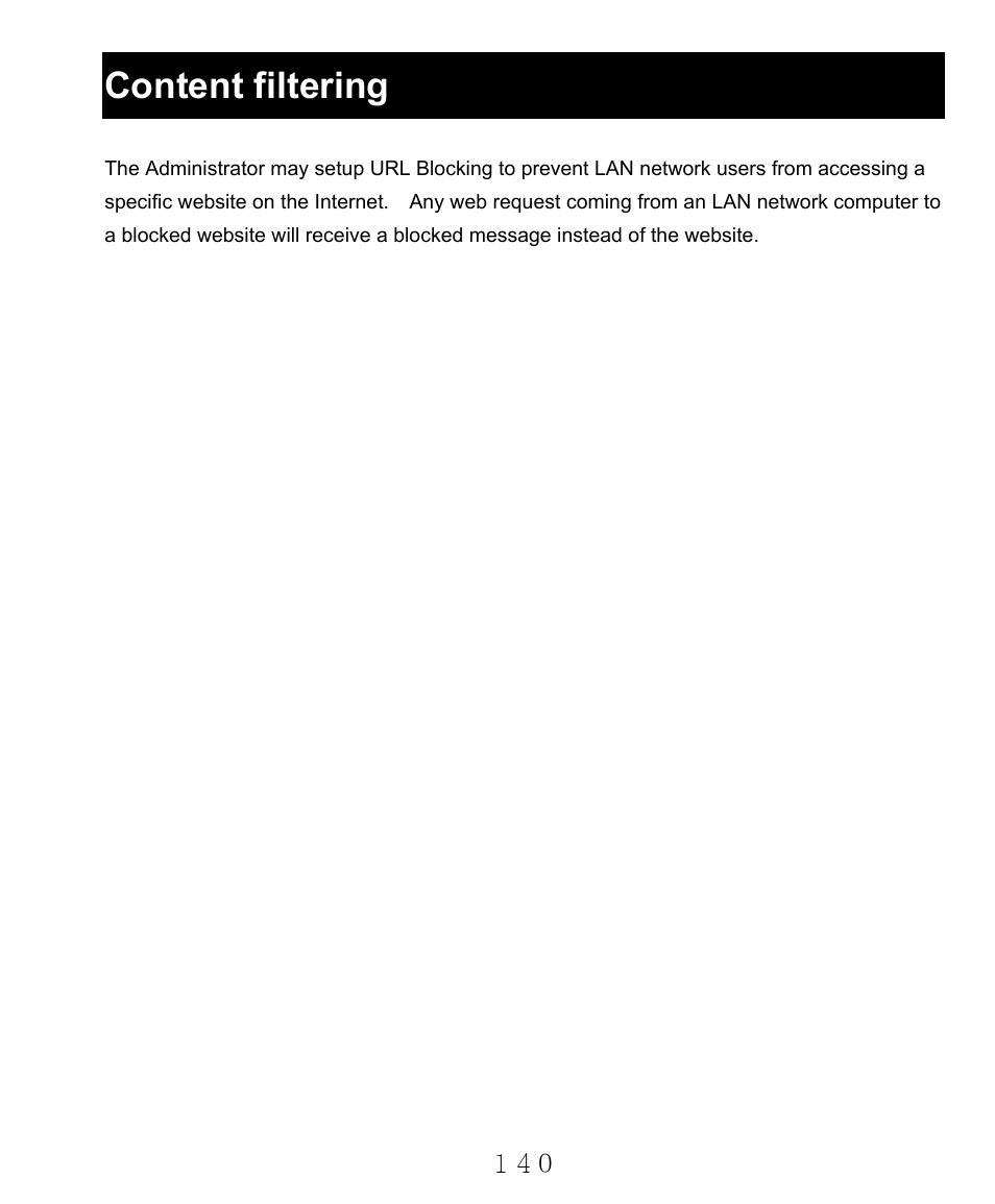 Content filtering | AirLive RS-2000 User Manual | Page 141 / 363
