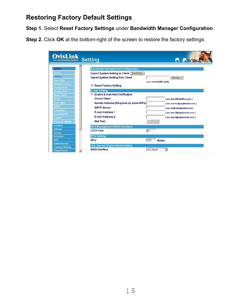 Restoring factory default settings | AirLive RS-2000 User Manual | Page 16 / 363