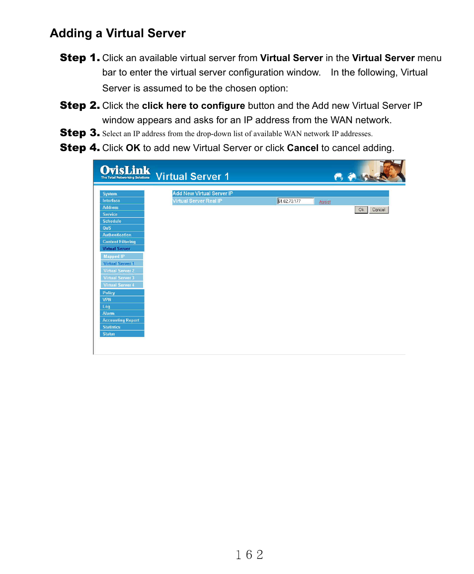 Adding a virtual server | AirLive RS-2000 User Manual | Page 163 / 363