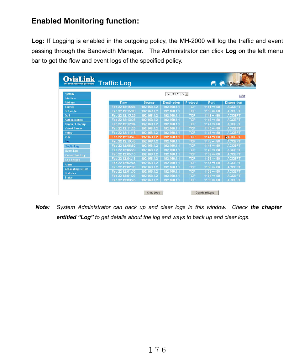 Enabled monitoring function | AirLive RS-2000 User Manual | Page 177 / 363