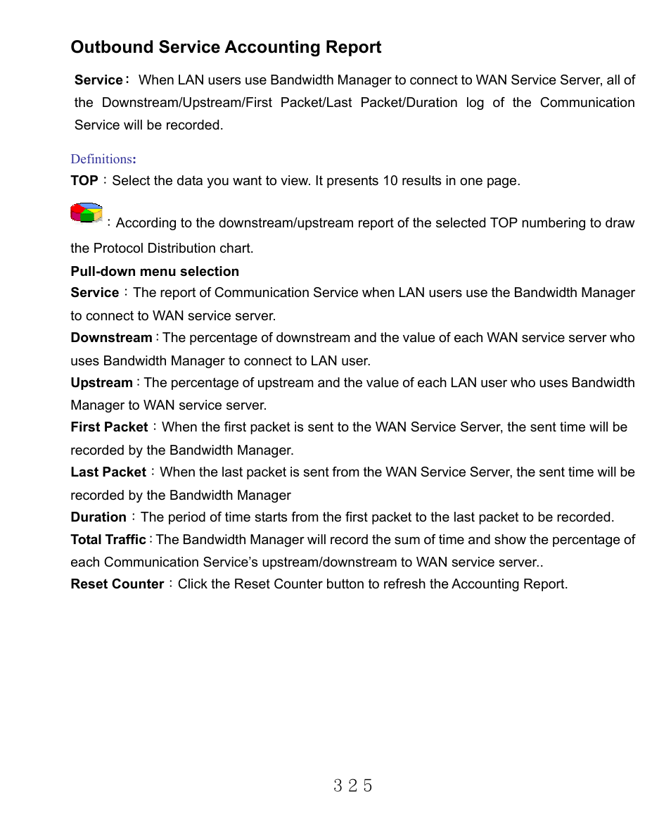 Outbound service accounting report | AirLive RS-2000 User Manual | Page 326 / 363