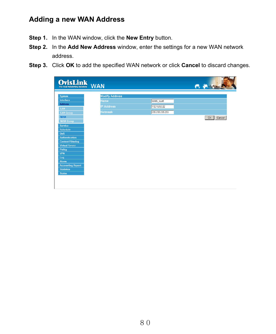 Adding a new wan address | AirLive RS-2000 User Manual | Page 81 / 363