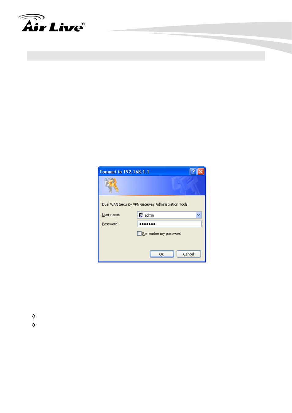 5 initial configurations | AirLive RS-2500 User Manual | Page 20 / 247