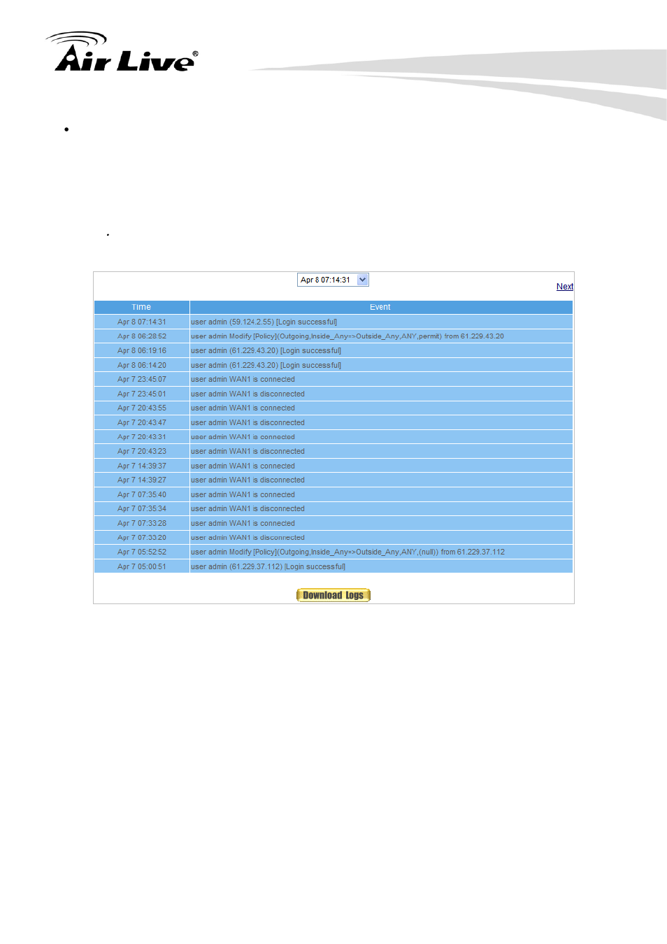 AirLive RS-2500 User Manual | Page 200 / 247