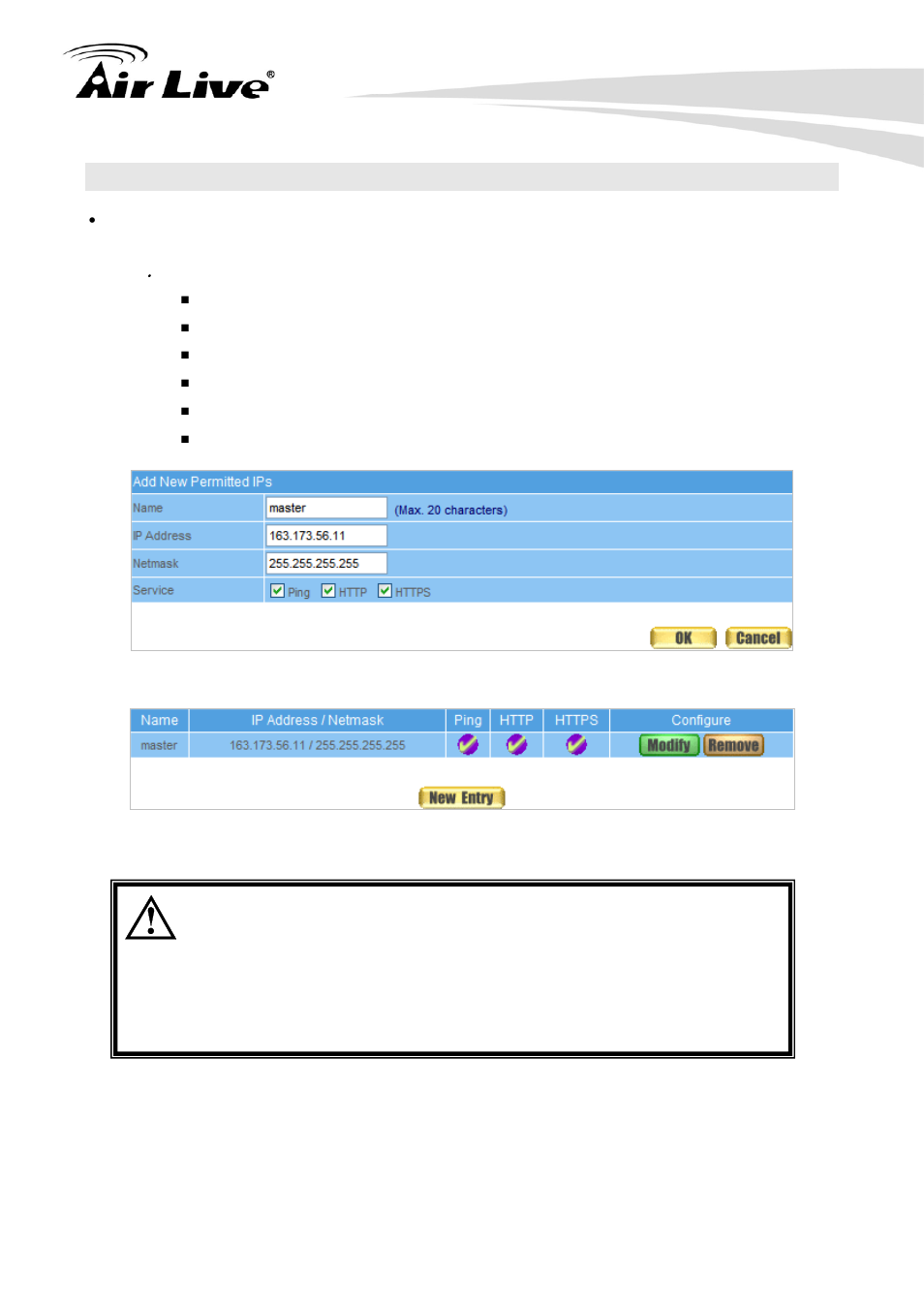 2 permitted ip | AirLive RS-2500 User Manual | Page 27 / 247