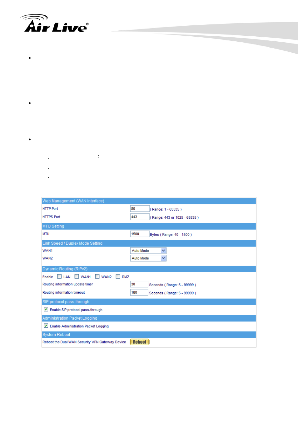 AirLive RS-2500 User Manual | Page 33 / 247