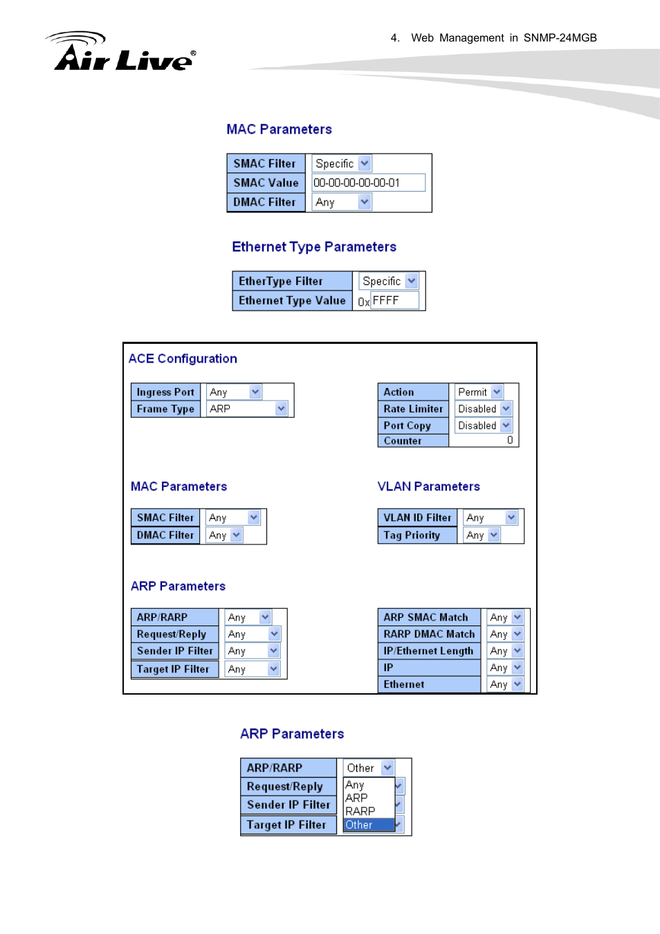 AirLive SNMP-24MGB User Manual | Page 100 / 325